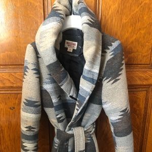 Aztec print winter coat